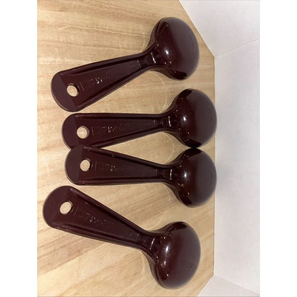 Lot of 4 Carlisle 492201 Measure Miser 1.5 Oz. Portion Control Spoon 44ml Brown